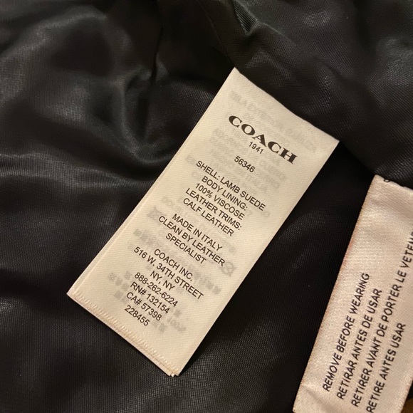 Coach lamb suede leather jacket with studs - Picture 8 of 11